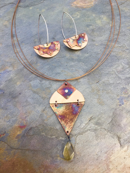 Summer Solstice Sunshine Earrings HAND SAWN ONE OF A KIND PAIR