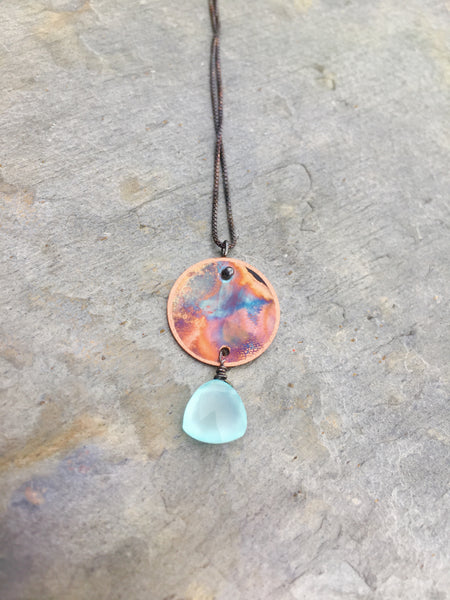 "Itty Bitty" with Chalcedony Necklace