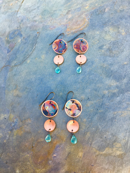 Three Tier with Apatite Earrings