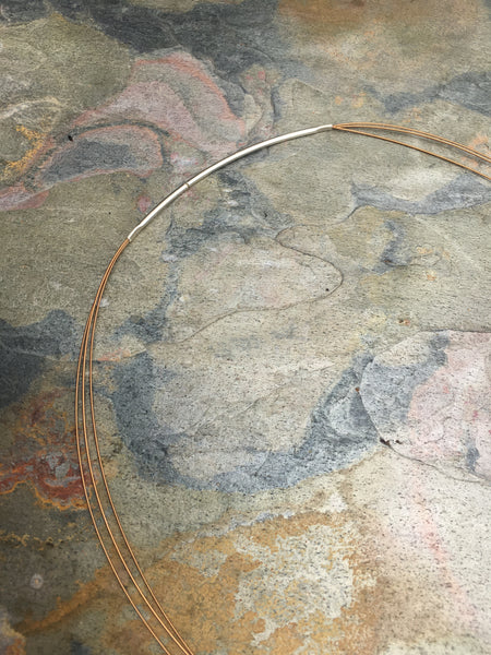 Concave Circle with Pearl Cascade Necklace CUSTOMER FAVORITE