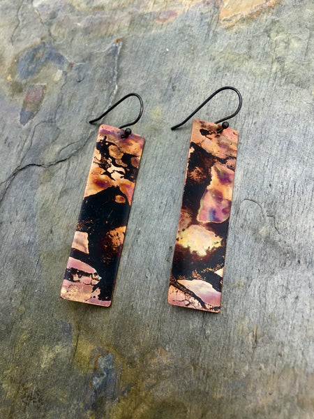 Firepainted Tapestry Earrings MY FIRST DESIGN, CUSTOMER FAVORITE