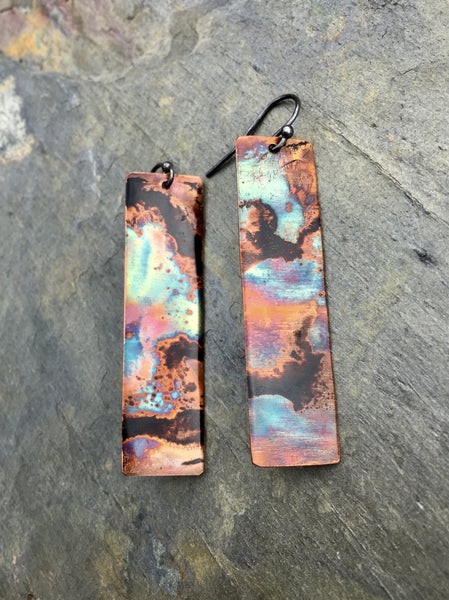 Firepainted Tapestry Earrings MY FIRST DESIGN, CUSTOMER FAVORITE