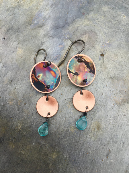 Three Tier with Apatite Earrings