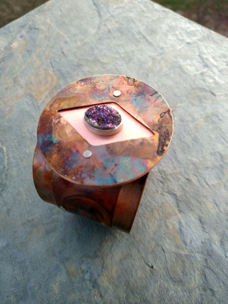 Warrior Princess Cuff with Druzy ONE OF A KIND SIGNATURE PIECE
